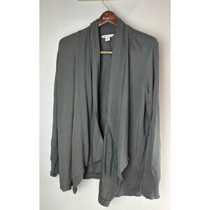 Athleta Womens Pranayama Wrap Open Cardigan Size XS Gray Athleisure Soft Sweater